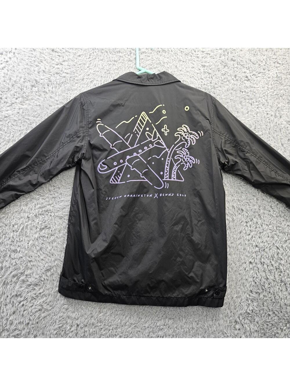 BENNY GOLD X Steven Harrington Windbreaker Jacket Snap Vintage Style Small